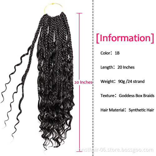 Bohomian River Goddess Faux Locs Box Braid Curly Crochet Hair Braids Senegal Twist Hair Braiding Hair Extension accessories Soft